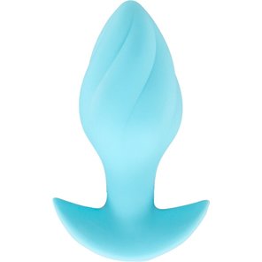  Голубая анальная пробка с вибрацией Cuties Vibrating Mini Butt Plug 8 см 