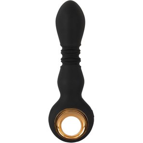  Черный вибратор с мощной поступательной стимуляцией Strong Thrusting Vibrator 