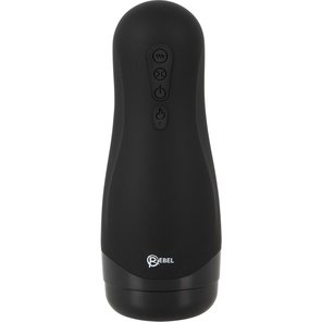  Черный вибромастурбатор с подогревом Masturbator with 3 Functions 