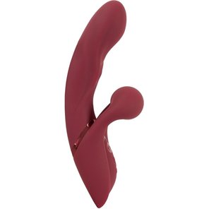  Малиновый вибратор-кролик с функцией постукивания 2 Function Rabbit Vibrator 22,3 см 