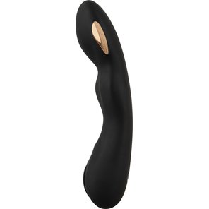  Черный вибратор-электростимулятор для точки G 20,2 см 