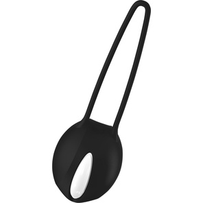  Черный вагинальный шарик Smartballs Uno с петлей 