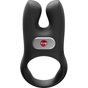  Черное эрекционное виброкольцо Nos 