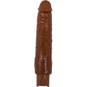  Коричневый реалистичный вибратор Soren 25,2 см 