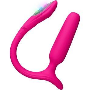  Розовый анальный вибратор с клиторальной стимуляцией Lush Anal 