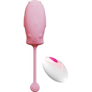  Розовое силиконовое виброяйцо с пультом ДУ 