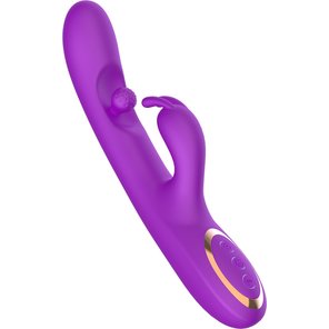  Фиолетовый вибратор-кролик с вращающимся шариком 