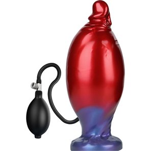  Красный фаллоимитатор с функцией расширения Shadow Behemoth 21 см 