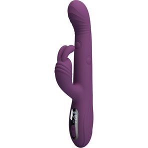  Фиолетовый вибромассажёр-кролик Dee 23,9 см 