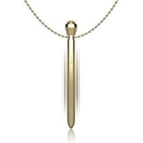  Золотистая подвеска на шею с вибрацией 