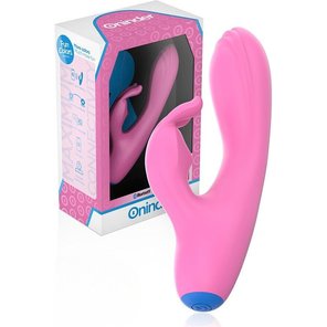  Розовый мини-вибратор типа ’’кролик’’ с управлением через приложение 14,5 см 