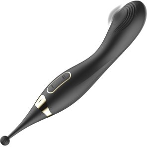  Черный двусторонний вибратор-пульсатор 