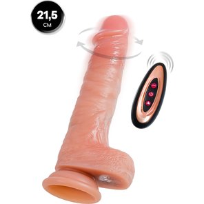  Телесный реалистичный ротатор-вибратор 21,5 см 