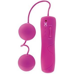  Два фиолетовых вагинальных шарика с вибрацией 
