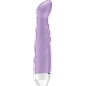  Фиолетовый вибратор Livvy со скошенной головкой 15,5 см 