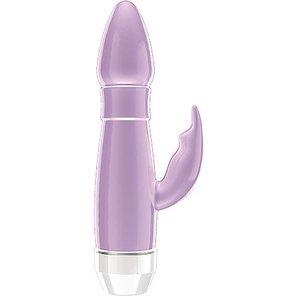  Фиолетовый вибратор Loraine со стимулятором клитора 16,2 см 