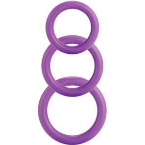  Набор из 3 фиолетовых эрекционных колец разного диаметра Twiddle Rings 