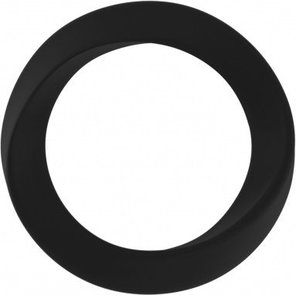  Чёрное эрекционное кольцо Infinity Thin Large 
