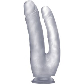  Телесный анально-вагинальный фаллоимитатор 25,5 см 