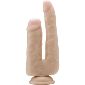  Телесный анально-вагинальный фаллоимитатор Realistic Double Cock 9 Inch 23 см 