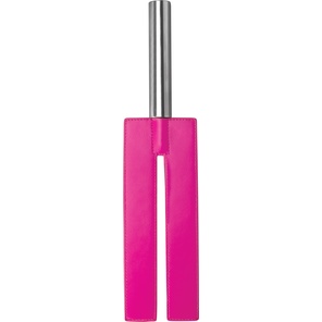  Розовая П-образная шлёпалка Leather Slit Paddle 35 см 