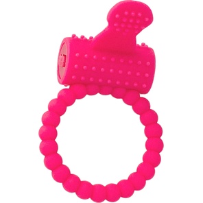  Розовое силиконовое виброкольцо A-toys 