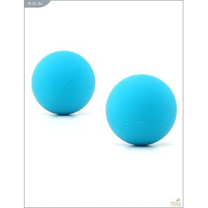  Металлические вагинальные шарики с голубым силиконовым покрытием 