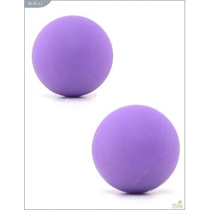  Металлические вагинальные шарики с фиолетовым силиконовым покрытием 
