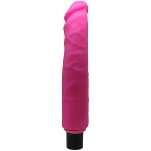  Розовый вибратор из ультраскин 22,5 см 