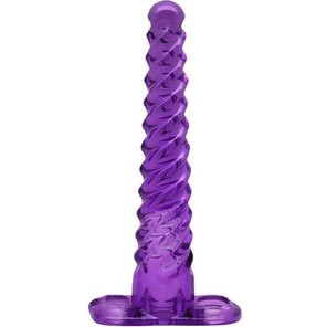  Фиолетовый анальный конус со спиралевидным рельефом 16 см 