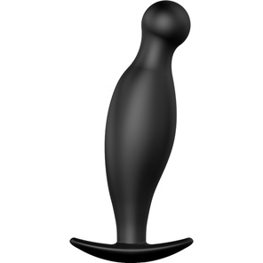  Чёрный анальный стимулятор с шаровидным кончиком 11,7 см 