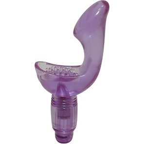  Фиолетовый вибромассажёр для клитора и половых губ 