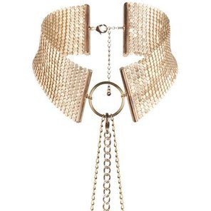  Золотистый ошейник с цепочками Desir Metallique Collar 