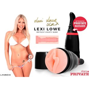 Мастурбатор-вагина Private Lexi Lowe Vagina в тубе с хвостиком для массажа простаты 
