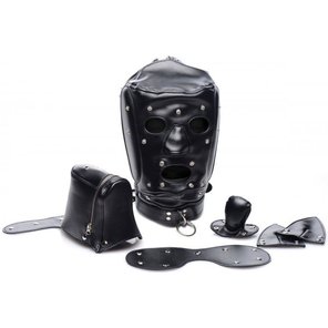  Шлем-трансформер Muzzled Universal BDSM Hood with Removable Muzzle 
