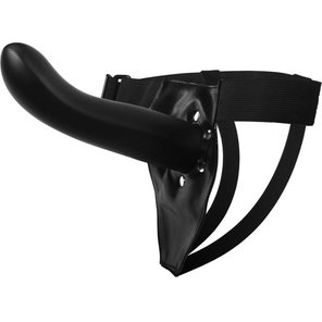  Чёрный полый страпон Vixen G-Spot Hollow Strap On Harness 17,8 см 