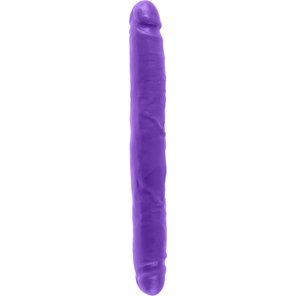  Двухголовый фиолетовый фаллоимитатор Double Dillio 30,5 см 