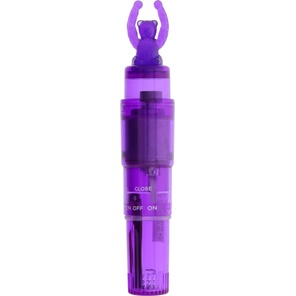  Фиолетовый клиторальный стимулятор-ракета с мишкой GOOD VIBES BEAR VIBRATOR 