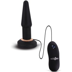  Чёрная анальная вибропробка APEX BUTT PLUG SMALL BLACK 14 см 