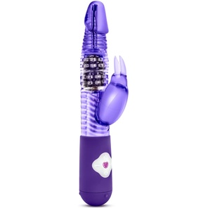  Фиолетовый вибратор с клиторальной стимуляцией Luxe Rabbit 2 26 см 