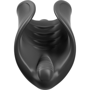  Чёрный мастурбатор Vibrating Silicone Stimulator с вибрацией 