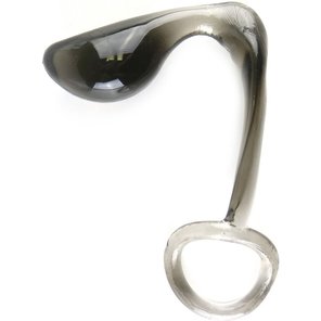  Дымчатое эрекционное кольцо с анальной пробкой 