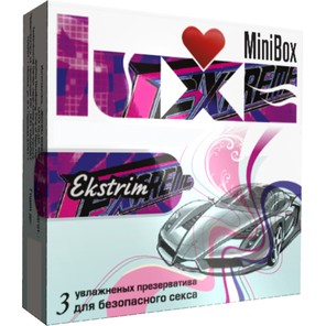  Ребристые презервативы Luxe Mini Box Экстрим 3 шт 