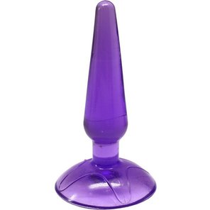  Фиолетовая анальная пробка Butt Plug на присоске 11 см 