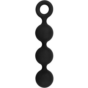 Чёрная анальная цепочка Lust Anal Beads 19,5 см 