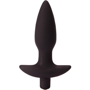  Чёрная анальная пробка с вибрацией Vibrating Butt Plug 14,5 см 