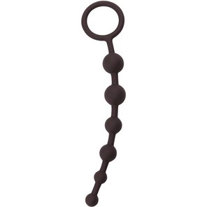  Чёрная анальная цепочка Anal Beads 20,5 см 