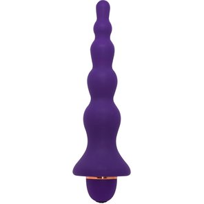  Фиолетовая анальная ёлочка с вибрацией 20 см 