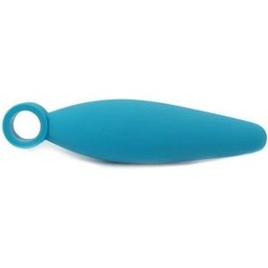  Голубая анальная пробка Climax Anal Finger Plug 10,5 см 
