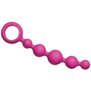  Розовая анальная цепочка Joyballs Wave 17,5 см 